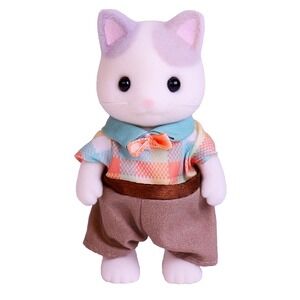 Calico Critters Sylvanian Families Latte Cat Father‎ - Miniature Animal Doll